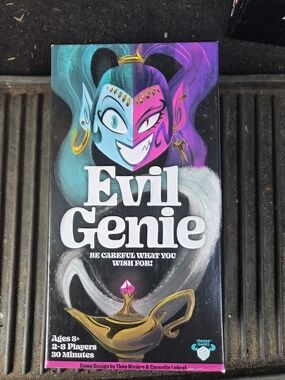 Evil Genie Board Game - Colorful Two-Tone Genie Artwork